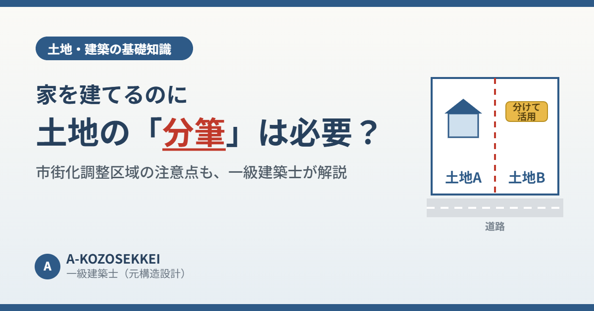 土地の分筆のイメージ図